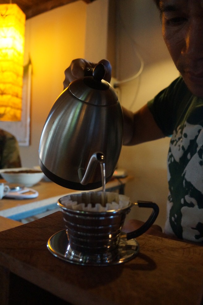 The one and only, "Jackie", pouring our coffee